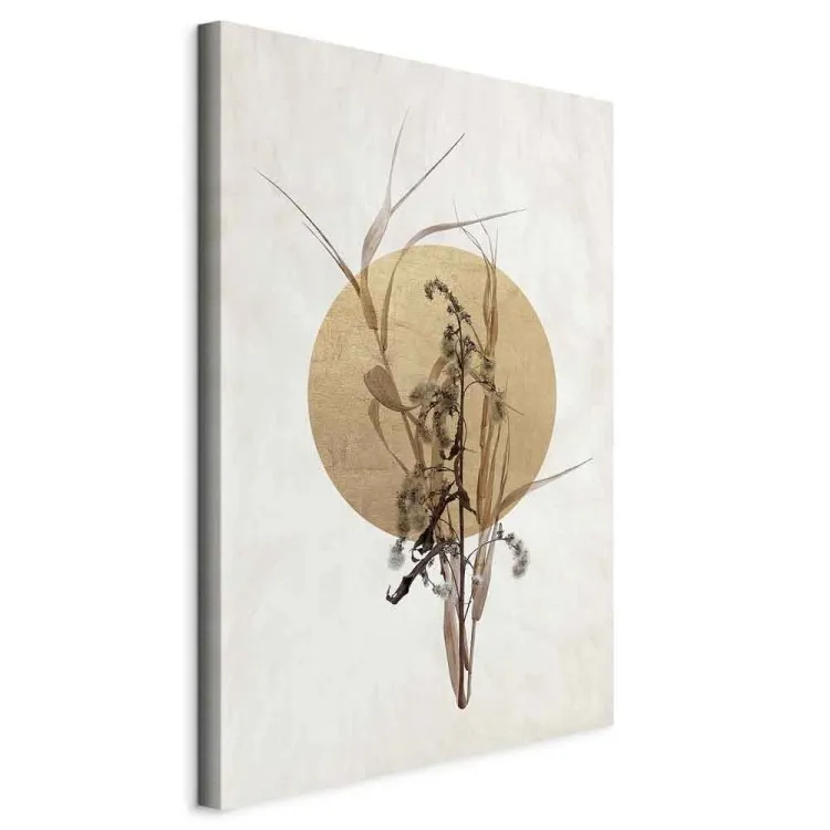 Boho-Blumen (1-teilig) - Pflanzenmotiv auf einem Kreis