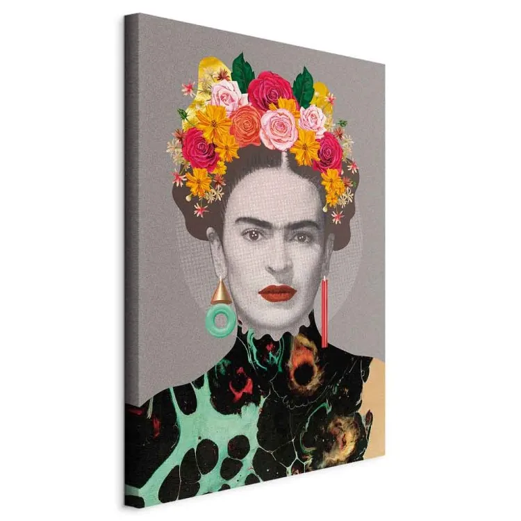 Blumenporträt einer Frau (1-teilig) - Bunte Figurelemente