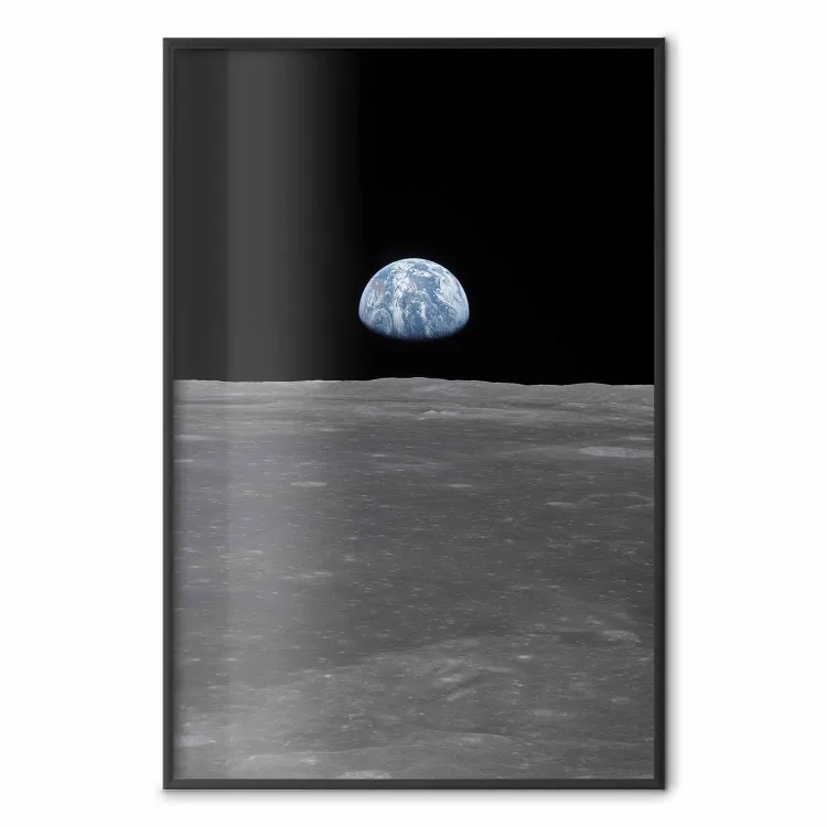 Weit weg von Zuhause - Blick vom Mond auf die Erde im weiten Weltraum
