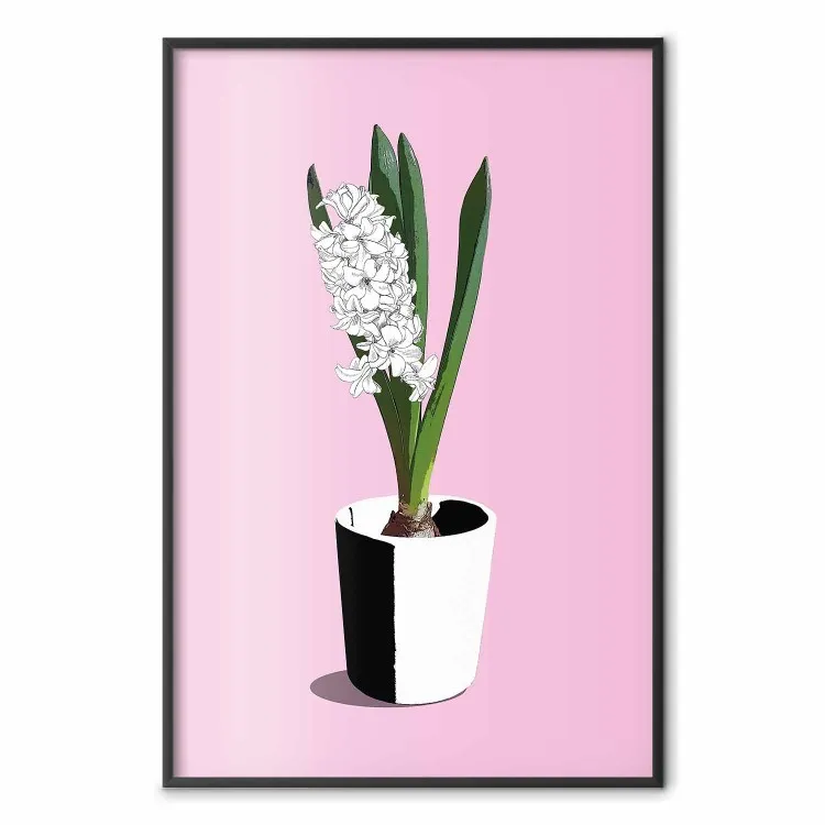 Florale Zartheit - Pflanze auf rosa Hintergrund