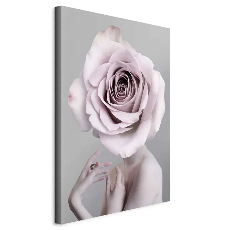 Rosenmonolog (1-teilig) Hochformat - Silhouette einer Frau mit Blume
