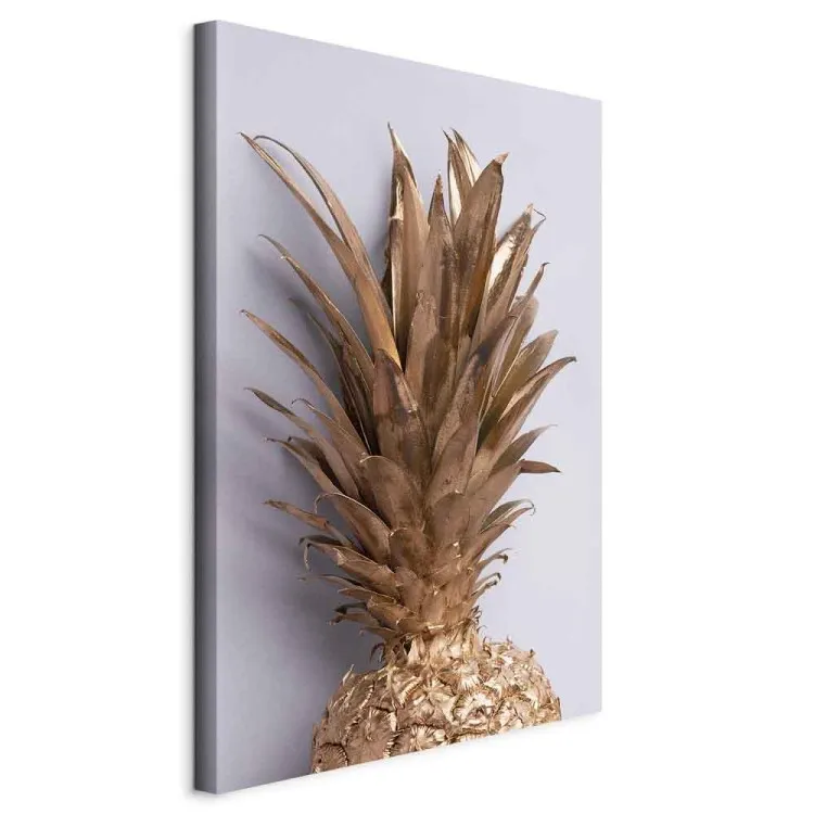 Goldene Frucht (1-teilig) Hochformat - Stillleben mit goldenem Ananas