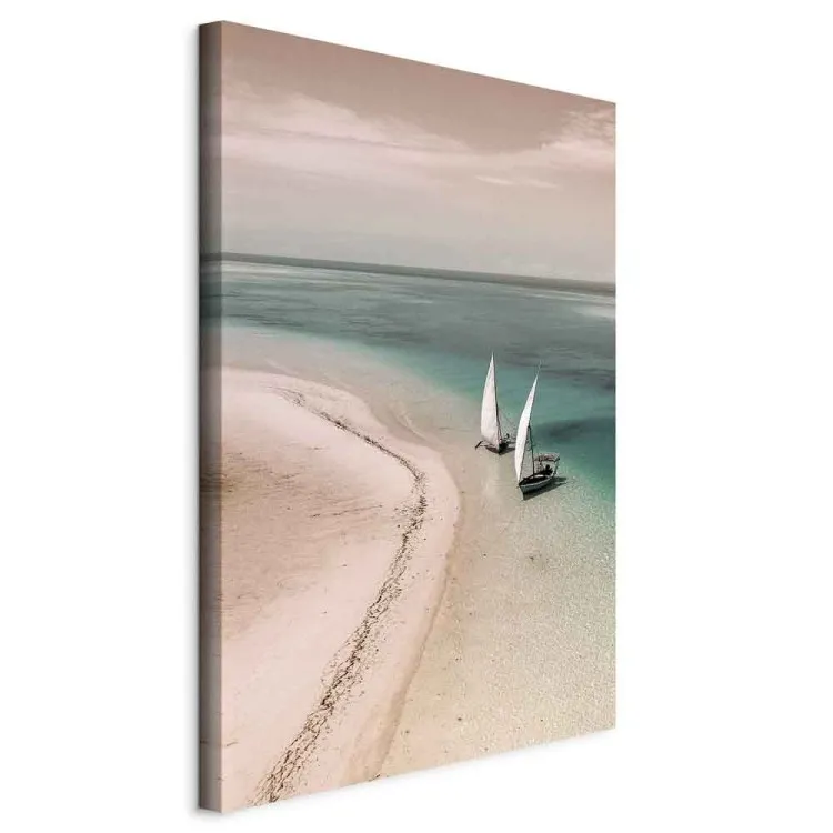 Romantisches Ufer (1-teilig) - Meereslandschaft mit Segelschiffen