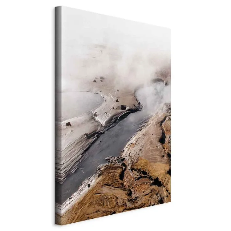 Heiße Quellen (1-teilig) Hochformat - Nebelige Wasserlandschaft