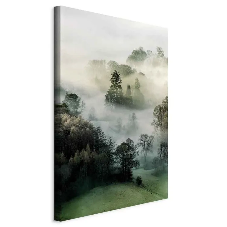 Morgendliche Kühle (1-teilig) Hochformat - Nebliger Wald