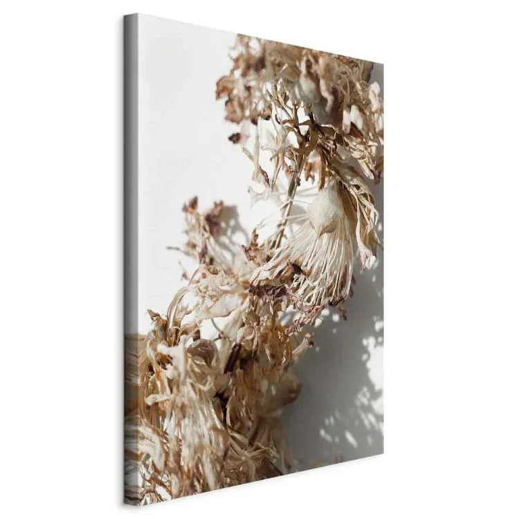 Traumraum (1-teilig) Hochformat - Verdrehte Blumen im Boho-Stil