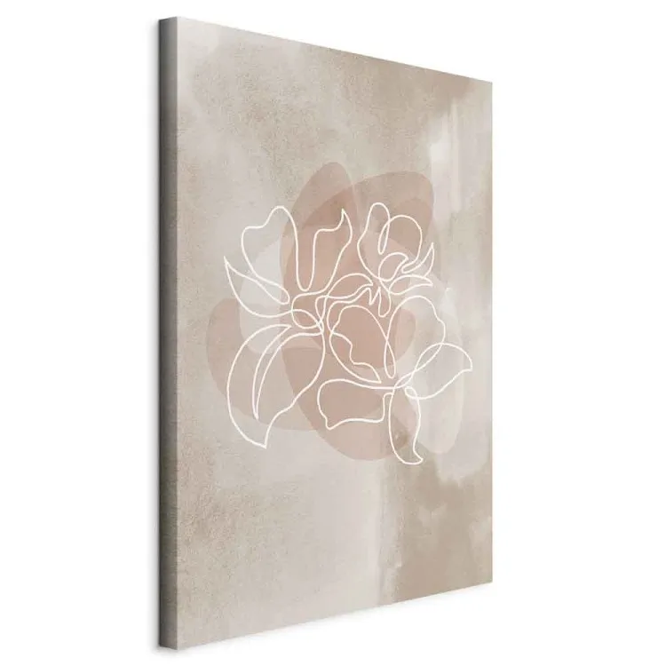 Blüte des Duftes (1-teilig) Hochformat - Abstrakte florale Linienkunst