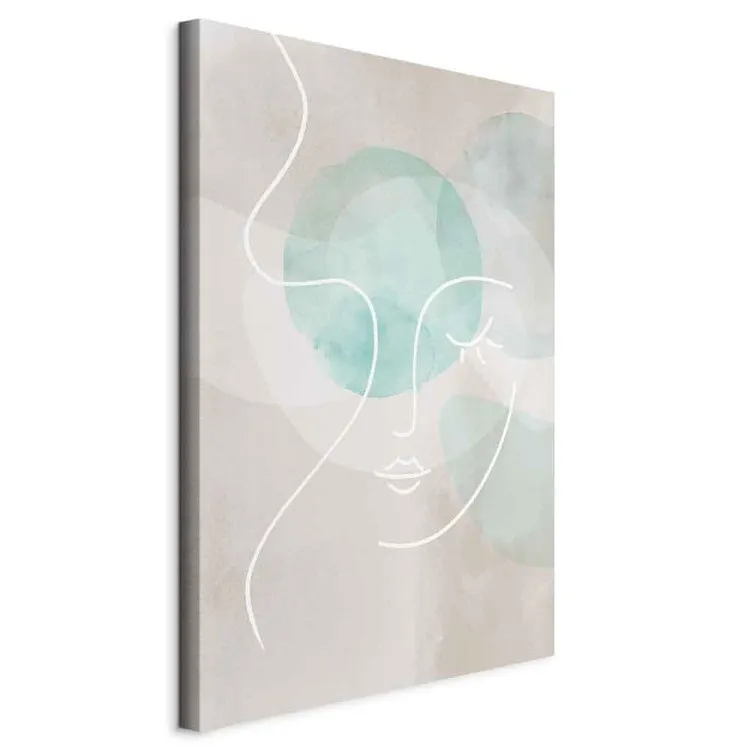 Romantischer Gedanke (1-teilig) Hochformat - Linienkunst