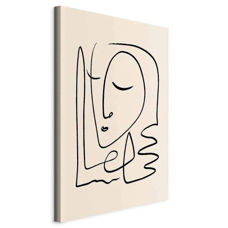 Drei Gesichter (1-teilig) Hochformat - Abstrakte Linien