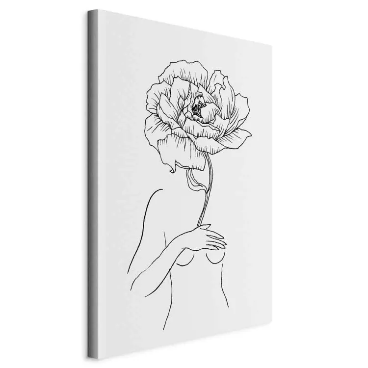 Kokettes Muttermal (1-teilig) Hochformat - Abstrakte Linienkunst