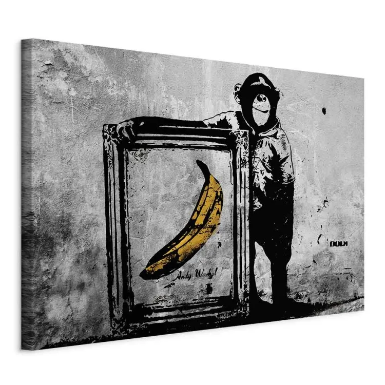 Inspired by Banksy - black and white