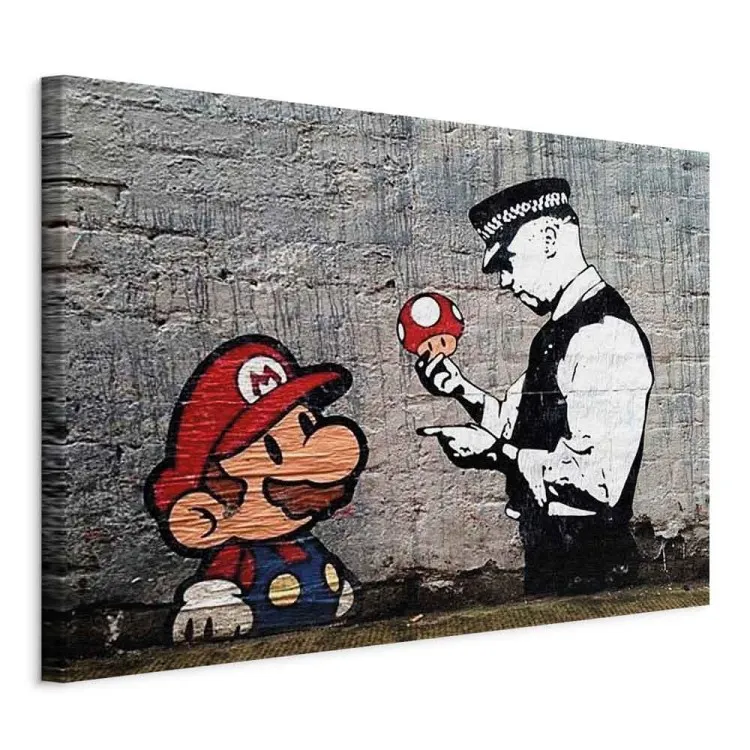 Banksy Mario and Cop
