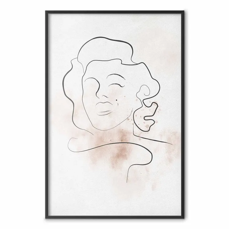 Sternenlinie - Abstrakte Linienzeichnung Marilyn Monroe