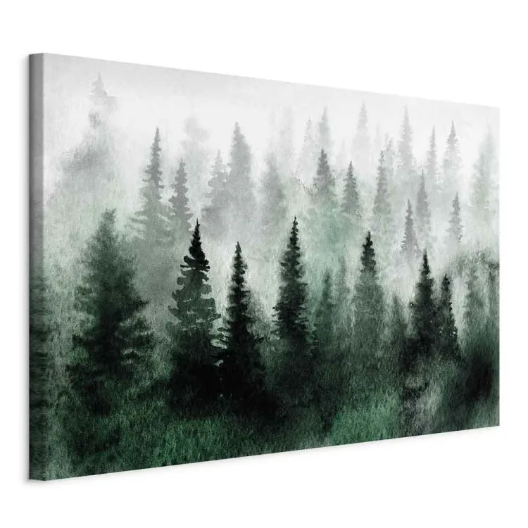 Nebeliger skandinavischer Wald (1-teilig) Breit - Baumszene im Nebel