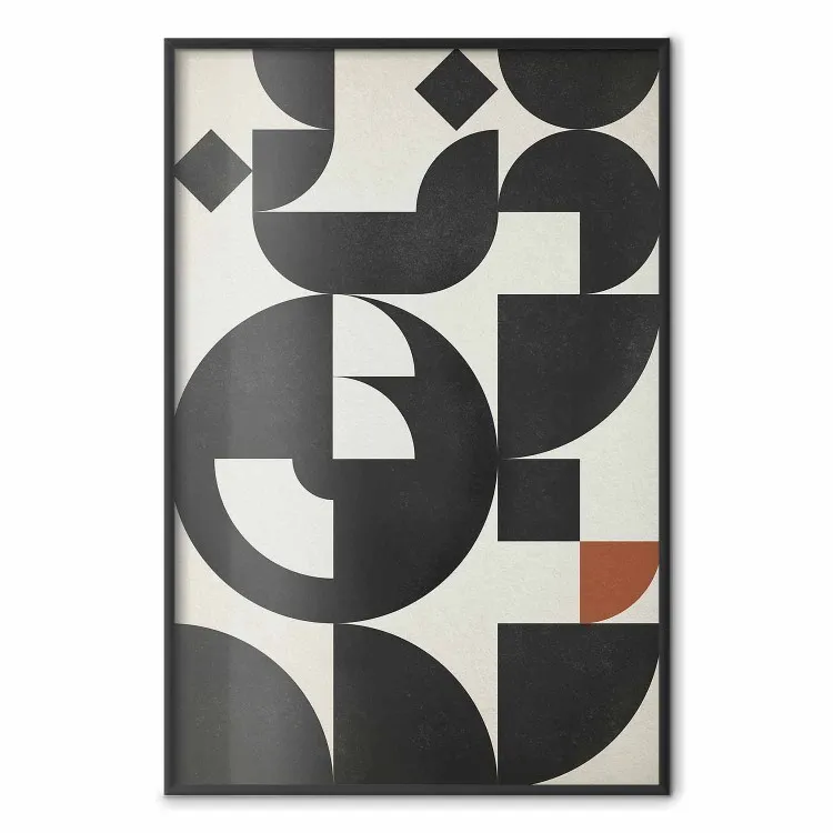 Große Wellen - Abstrakte Komposition schwarzer geometrischer Figuren