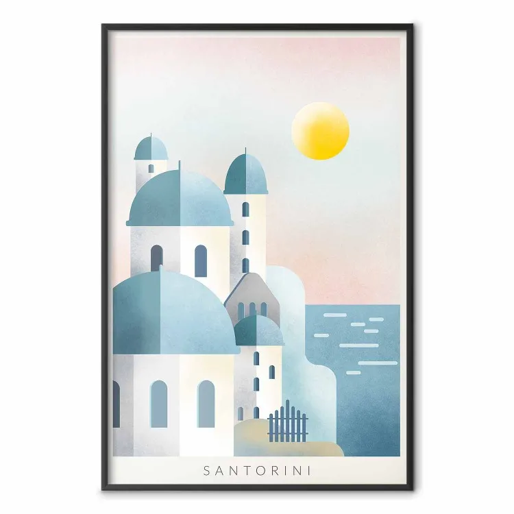 Blaue Insel - Pastellarchitekturlandschaft der Insel Santorini
