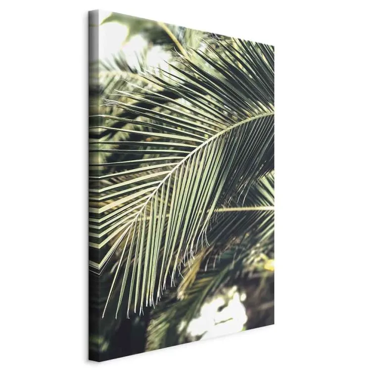 Grüne Königin (1-teilig) Hoch - Exotische Palmenblätterlandschaft