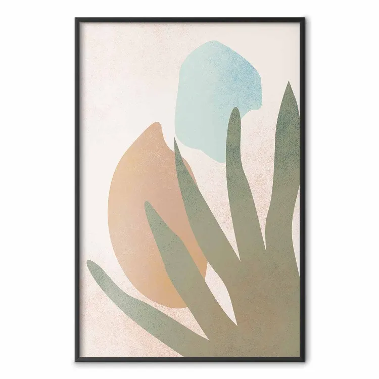 Agave in der Sonne - Pastellmuster auf hellem Beigehintergrund