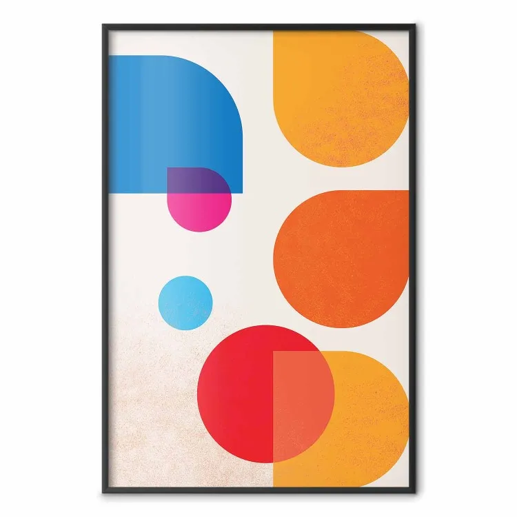 Bunte Ordnung - Bunte geometrische Figuren in einem abstrakten Motiv