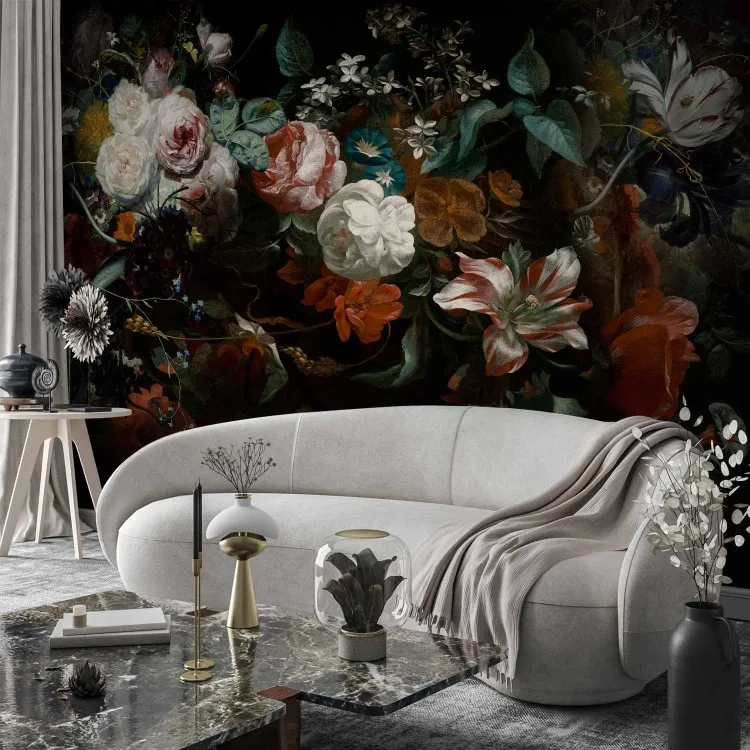 Blühende Natur - Pflanzenkomposition mit Blumen im Barockstil
