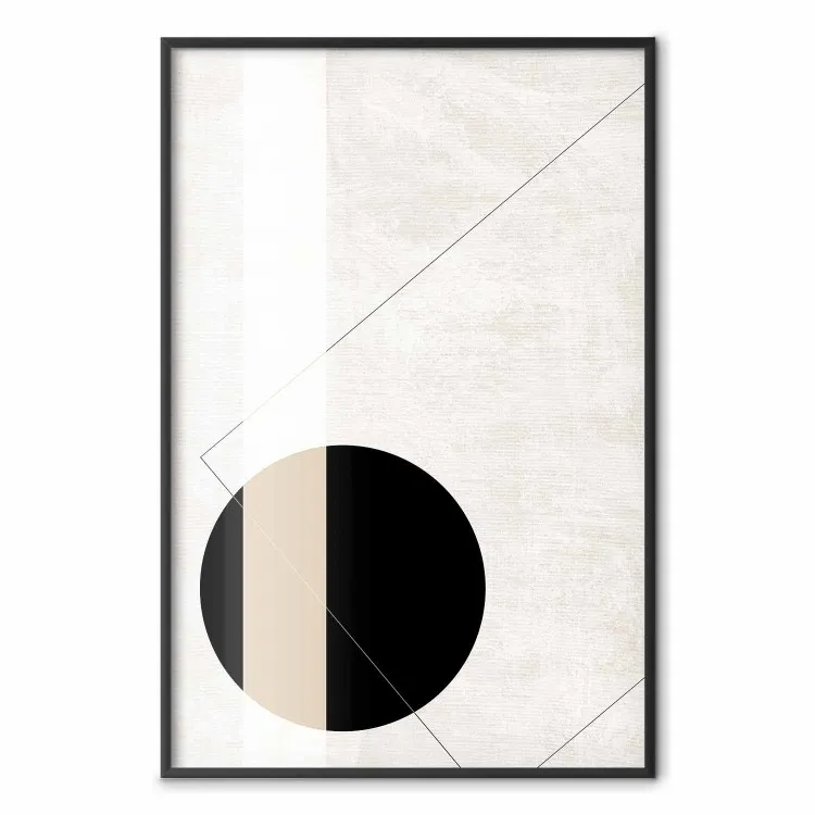 Konvergenzpunkt - Geometrische Abstraktion in schwarzen Kreisen