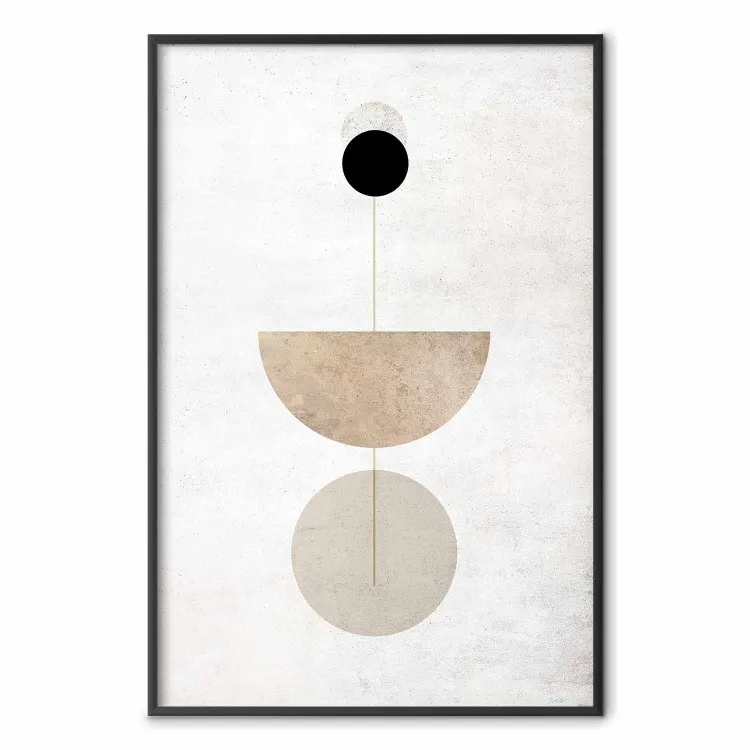 In einer Reihe - Geometrische Abstraktion in Kreisen im Boho-Stil