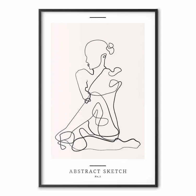 Abstrakte Skizze - Einfaches Lineart mit Beschriftungen