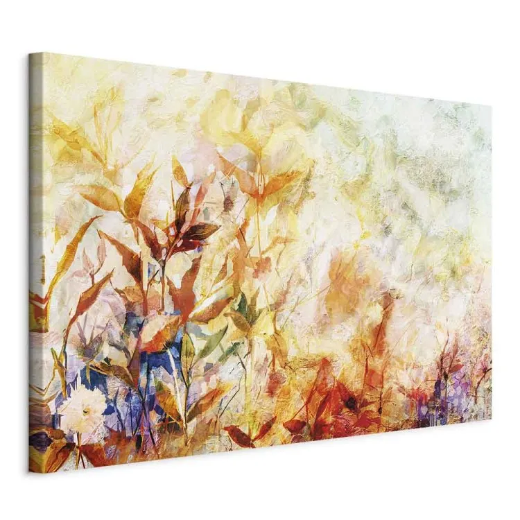 Wie gemalt Wiese (1-teilig) Breit - Bunter Landschaft mit Blumen