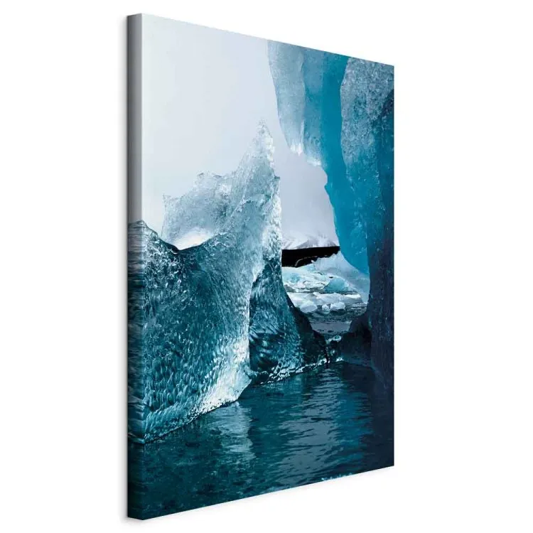 Eisige Abstraktion (1-teilig) Vertikal - Winterlandschaft mit Wasser