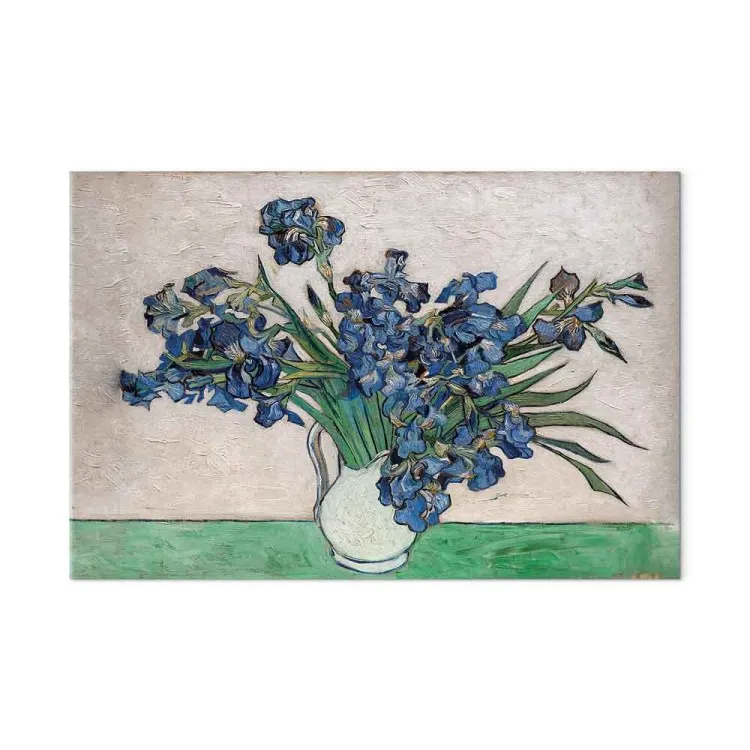 Iris im Vasen (1-teilig) Breit - Blumen im Stil von Vincent van Gogh