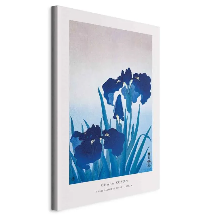Blaue Iris (1-teilig) Vertikal - Blaue Blumen in voller Blüte