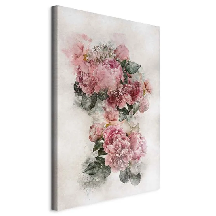 Pfingstrosen in voller Blüte (1-teilig) - Rosa Blumen, hell