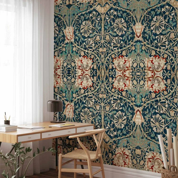Blumenmosaik - eklektisches Muster mit Naturmotiven und Ornamenten