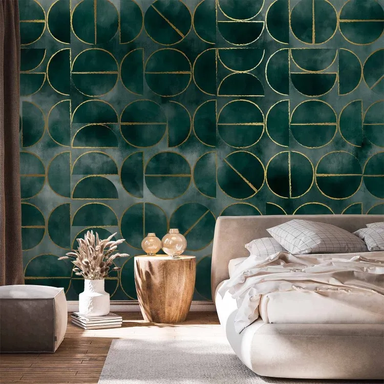 Goldene Abstraktion - geometrische Komposition im Art-Deco-Stil