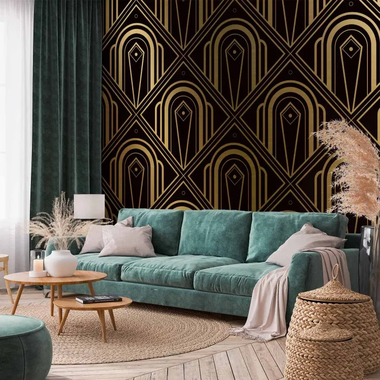 Goldenes Zeitalter - Motiv fantasievolle Formen dunkler Hintergrund