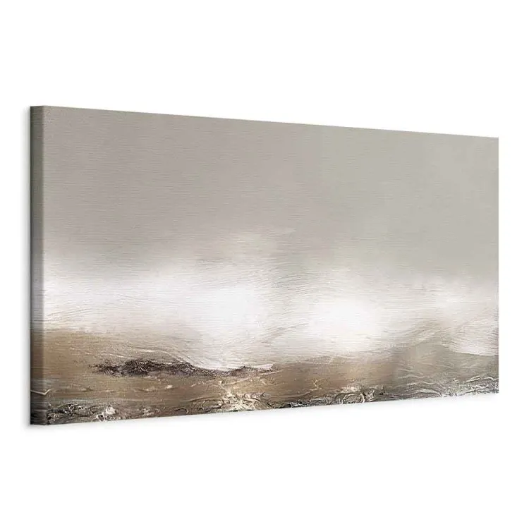 Beige Landschaft (1-teilig) - Abstrakter kupferner Sonnenuntergang