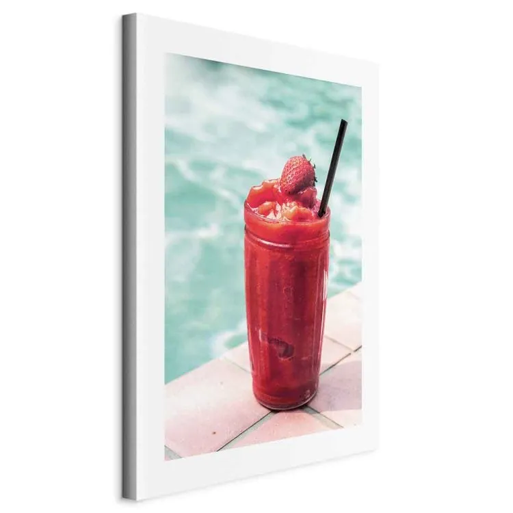 Erdbeer-Cocktail (1-teilig) - Stillleben in sommerlichem Ambiente