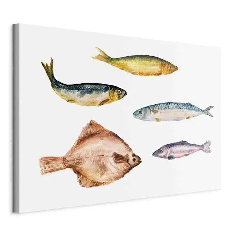 Meeresfische (1-teilig) - Aquarellkomposition mit Unterwasserfauna