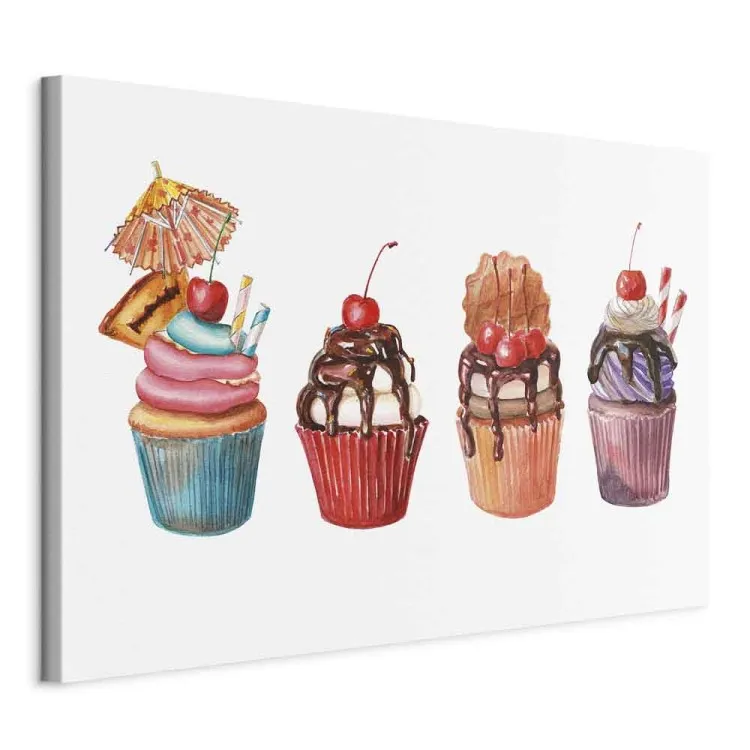 Süßigkeiten (1-teilig) - Stillleben gemalt mit bunten Aquarellfarben
