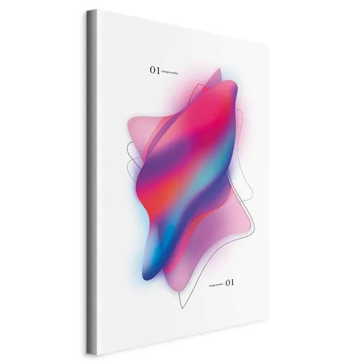 Bunte Abstraktion (1-teilig) - Wölbende Formen in Rosa-Tönen
