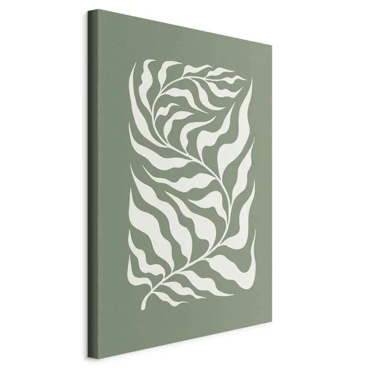 Botanical Pattern - Plant on a Sage Base Inspired by Matisse