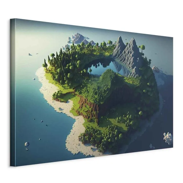 Paradise at Sea - An Island Inspired by the Style of Computer Games