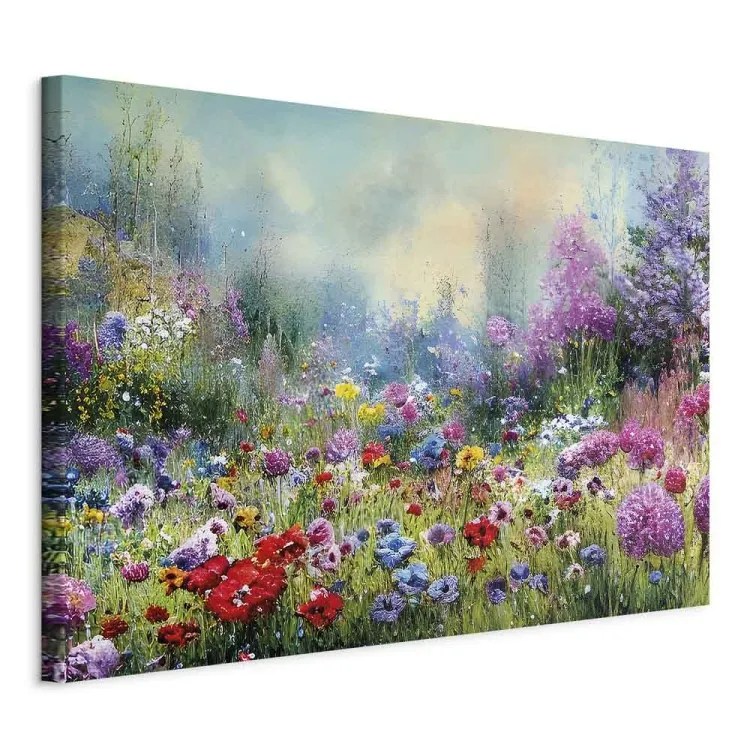 Flower Meadow - Monet-Style Composition Generated by AI