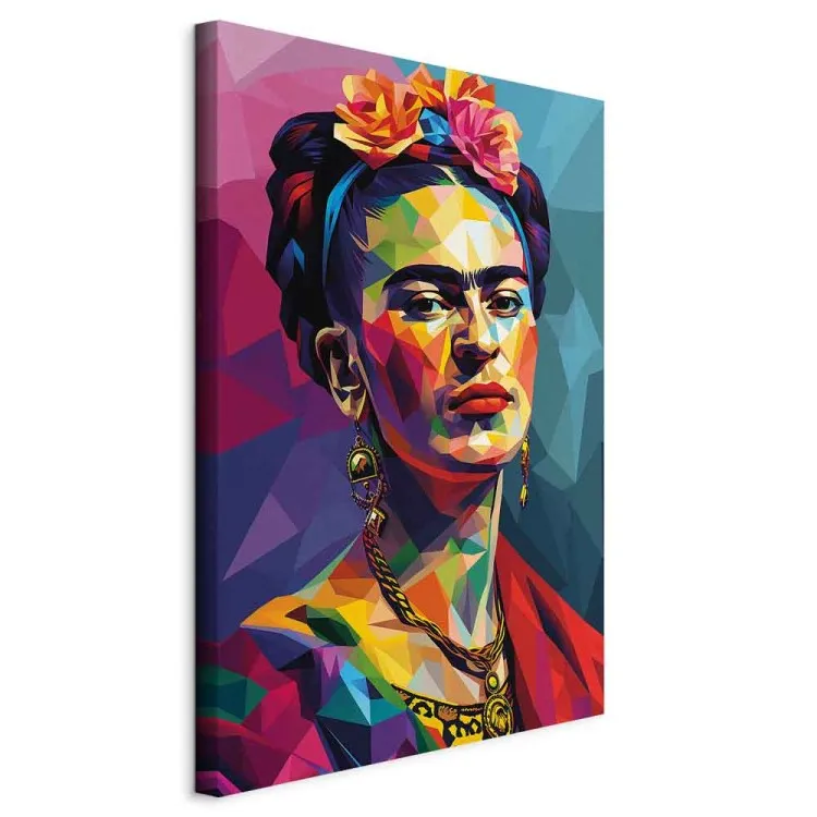 Frida Kahlo - A Geometric Portrait of the Painter in the Style of Picasso