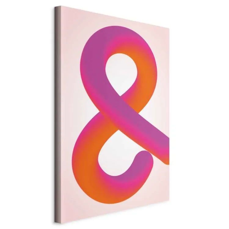 Ampersand Illusion - Gradient Figure in Vivid Pink and Orange Colors