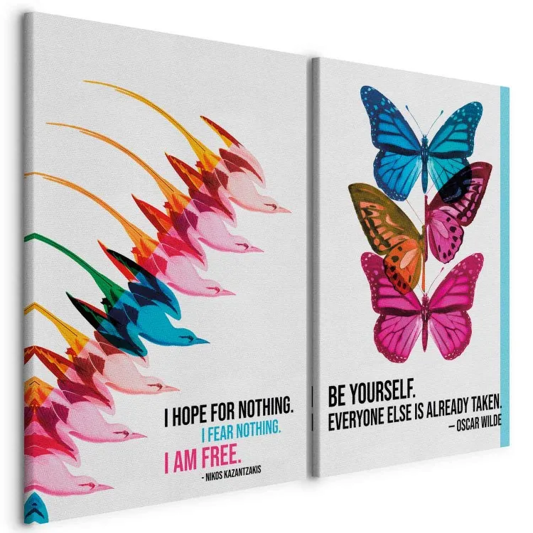 Vögel & Schmetterlinge - Zitate von Kazantzakis & Wilde