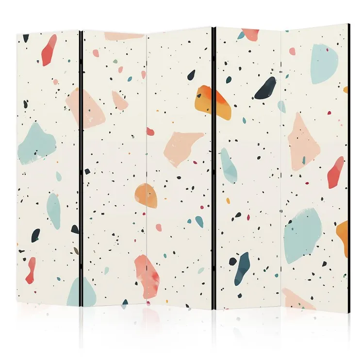 Retro-Flecken - Terrazzo im Vintage-Stil auf hellem Hintergrund