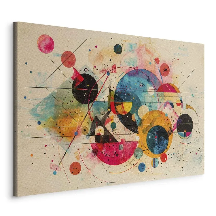 Kosmische Abstraktion - bunte Kreise und Formen im Stil Kandinskys